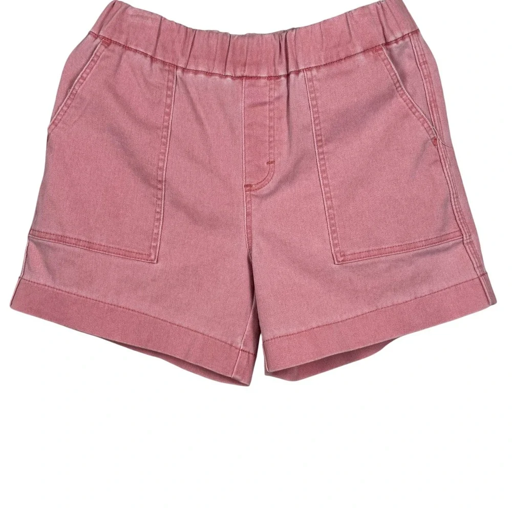 Lee Womens Relaxed Fit High Rise Shorts Pink Elastic Waist Size 8 Boho Lounge